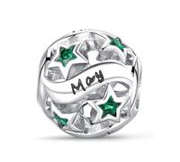 XWN Damen Charm Anhänger Geburtsstein für Armband 925 Sterling Silber 12 Geburtsstein Charms Beads passend für Pandora Armband, Kompatibel mit Europäischen Armband und Halskette für Frauen Mädche