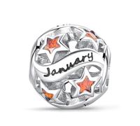 XWN Damen Charm Anhänger Geburtsstein für Armband 925 Sterling Silber 12 Geburtsstein Charms Beads passend für Pandora Armband, Kompatibel mit Europäischen Armband und Halskette für Frauen Mädche