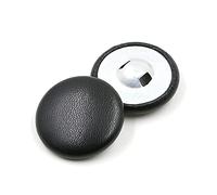 XWNXQ 20-100 Stück 10-38 mm Pu-Lederknöpfe, Schwarze runde Lederknöpfe, dekorative Knöpfe für Anzugjacken und Pullover, Nähknöpfe mit Metallgriff, Sofaknopf-Zubehör