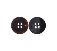 XWNXQ 20 Stück 11,5-30 mm Vintage echte Hornknöpfe, Schwarze, braune Anzugknöpfe, runde handgenähte 4-Loch-Knöpfe für Mantel-Windjacken-Dekoknöpfe