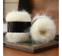 XWNXQ 8/12/16/20 Stück 25 g weiches Mohair-Strickgarn, langfloriges Mohairgarn, zum Handstricken von Mützen, Schals und Tüchern