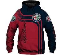 XWSBUDE Kleidung, Für Alfa Romeo Tonale 2022 2023 2024 Sweatshirt Hoodie Outdoor-Freizeit-Cardigan-Jacken Klassische Sportbekleidung Joggingkleidung,L