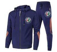 XWSBUDE Kleidung, Für Alfa Romeo Tonale 2022-2024 Sweatshirt Hoodie Outdoor-Freizeit-Cardigan-Jacken Klassische Sportbekleidung Joggingkleidung,D-XL