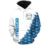 XWSBUDE Kleidung, Für Mazda 6 CX-5 CX-30 MX-5 Sweatshirt Hoodie Outdoor-Freizeit-Cardigan-Jacken Klassische Sportbekleidung Joggingkleidung,M