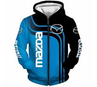 XWSBUDE Kleidung, Für Mazda CX-5 CX5 KF 2017-2023 Sweatshirt Hoodie Outdoor-Freizeit-Cardigan-Jacken Klassische Sportbekleidung Joggingkleidung,XXXL