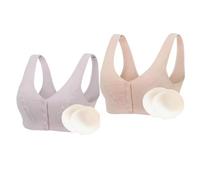 XWSM 2 Stücke Vorne Verschluss Dessous BH Mit Brust Prothese Taschen Unterwäsche Mittleren Frauen Täglichen Post Chirurgie Mastektomie BH (Color : F, Size : XL/X-Large)