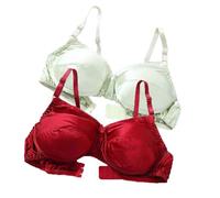 XWSM 2-teiliger Damen-BH Aus Reiner Seide Ultraweich Glatt Triangel-BH Bequem Ohne Bügel Satin Maulbeerseide Tägliche Bralette-Oberteile (Color : C, Size : 100/44AB)