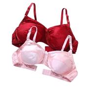 XWSM 2-teiliger Damen-BH Aus Reiner Seide Ultraweich Glatt Triangel-BH Bequem Ohne Bügel Satin Maulbeerseide Tägliche Bralette-Oberteile (Color : M, Size : 80/36AB)