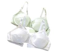 XWSM 2-teiliger Damen-BH Aus Reiner Seide Ultraweich Glatt Triangel-BH Bequem Ohne Bügel Satin Maulbeerseide Tägliche Bralette-Oberteile (Color : P, Size : 105/46AB)