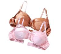 XWSM 2-teiliger Damen-BH Aus Reiner Seide Ultraweich Glatt Triangel-BH Bequem Ohne Bügel Satin Maulbeerseide Tägliche Bralette-Oberteile (Color : I, Size : 105/46AB)
