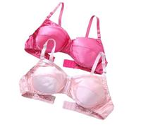 XWSM 2-teiliger Damen-BH Aus Reiner Seide Ultraweich Glatt Triangel-BH Bequem Ohne Bügel Satin Maulbeerseide Tägliche Bralette-Oberteile (Color : D, Size : 80/36AB)