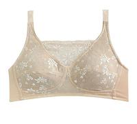 XWSM Bandeau-BH aus Baumwolle, für Damen, postoperative Pflege, Bralette, Schlauch-Top mit Prothesentaschen, Still-Sportunterwäsche, beige, 80C