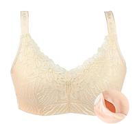 XWSM Baumwoll BH Prothese Taschen-Post-OP-BH for Frauen Mittleren Alters Mastektomie Schlaf Yoga Alltags BH-Oberteil Unterwäsche Büstenhalter (Color : Beige, Size : 95/42C)