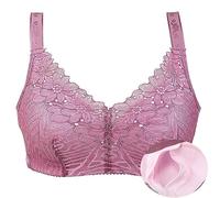 XWSM Baumwoll BH Prothese Taschen-Post-OP-BH for Frauen Mittleren Alters Mastektomie Schlaf Yoga Alltags BH-Oberteil Unterwäsche Büstenhalter (Color : Purple, Size : 85/38B)