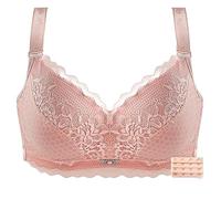 XWSM Dünne Mastektomie BHS Plus Size Dessous Mit Taschen Bralette Top for Frauen Nach Der Operation Spitzen Silikon Brustprothesen Unterhemd (Color : Pink, Size : 85/38B)