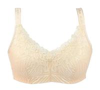 XWSM Dünner BH Mit Tasche Mastektomie BHS Nach Operationen Bralette Spitze Dessous Mittlere Ältere Frauen Kabelloses Tägliches Büstenhalter-Oberteil (Color : Beige, Size : 95/42B)