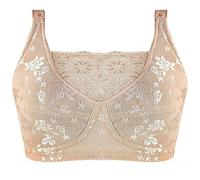 XWSM Mastektomie BH aus Baumwolle für Damen, nach Operationen, Bustier, röhrenförmig, mit Taschen, Prothesenpflege, Krankenschwestern, Sportunterwäsche, Farbe: Haut, Größe: 44/100B