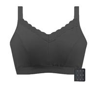XWSM Mastektomie-BHS Mit Taschen for Prothesen Stütz Sport BH Kabelloses Unterwäsche Top Nach Operationen Fitnessstudio Yoga Alltag (Color : Black, Size : 36/80A)