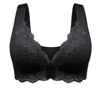 XWSM Weicher Mastektomie-BH Mit Frontverschluss Nach Operationen Still-BHS Brasieres Büstenhalter Kabellos Nahtlos Bralette Spitze Große Körbchen Dessous-Oberteil (Color : Black, Size : 95B)