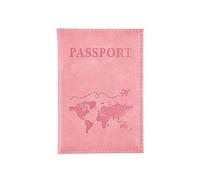 XXCLW Kartenetui aus PU-Leder, schlicht, modisch, Reisepasshülle, weltweit, dünn, schlank, Reisepasshülle, Brieftasche, Geschenk, rose, Einheitsgröße
