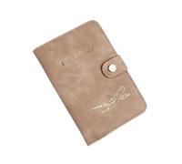 XXCLW Multifunktionale Reisepasshülle aus PU-Leder, Reisezubehör, Reisezubehör, Reisepassclip, Brieftasche, Reisepasshalter, Tickethalter, weiblich, braun, Einheitsgröße