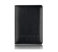 XXCLW Reisepasshülle aus PU-Leder, Reisezubehör, Ausweis, Bank, Kreditkartentasche, Herren, Damen, Reisepass, modisch, Leder, Schwarz , Einheitsgröße