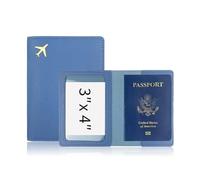 XXCLW Reisepasshülle aus PU-Leder, verdickte Reisepasshülle, Haze Blue, Einheitsgröße