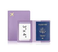 XXCLW Reisepasshülle aus PU-Leder, verdickte Reisepasshülle, violett, Einheitsgröße