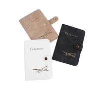 XXCLW Wasserdichte Reisepasshülle aus PU-Leder, Kreditkartenetui, niedliches Reisepassbuch für Damen/Herren, rose, Einheitsgröße