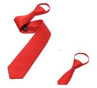 XXHNBF Herrenkrawatte, Herren-Krawatten, Anzüge, luxuriöse Noble-Line-Krawatte for Hochzeit, Party, formelle, vorgebundene, schmale Krawatte mit Reißverschluss(Red)