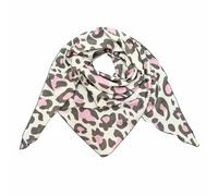 XXL Leopard Dreieck Leo Schal aus 100% Baumwolle Frühling Unisex Uni Fashion Stola Tuch Übergangszeit Italy Sommer Strickschal Strick Tuch Happy Farbverlauf (Rosa)