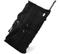 Deuba Reisetasche 101889 Reisetrolley, mit Rollen, Polyester, schwarz, 160 Liter, 85cm, Größe XXL