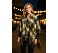 XXL-Schal "Aspen", Damen, grün, Polyacryl, COLLEZIONE ALESSANDRO, unifarben, Basic, Modetücher, Made in Italy, Kuschelweich, mit Karo (15152255-0) grün