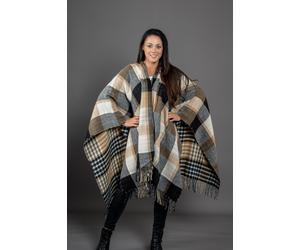 XXL-Schal "Bella", Damen, beige, Polyacryl, COLLEZIONE ALESSANDRO, kariert, Basic, Modetücher, Made in Italy (73335344-0) beige