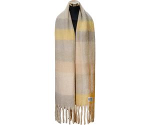 XXL-Schal CHILLOUTS "Gero Scarf", Damen, beige (beige, grau), Kunstfaser, kariert, mehrfarbig, Modetücher, mit dicken Fransen (56829101-0) beige, grau