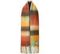 XXL-Schal CHILLOUTS "Gero Scarf", Damen, orange (braun, orange), Kunstfaser, kariert, mehrfarbig, Modetücher, mit dicken Fransen (61245504-0) braun, orange
