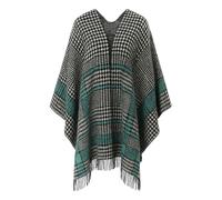 XXL-Schal "Hahnentritt", Damen, weiß, Polyacryl, COLLEZIONE ALESSANDRO, unifarben, Basic, Modetücher, schwarz-weiß mit braun (79670108-0) weiß