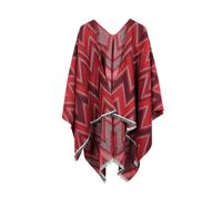 XXL-Schal "Marcia", Damen, rot, Polyacryl, COLLEZIONE ALESSANDRO, gemustert, Basic,casual,modisch, Modetücher, Poncho im Zick-Zack Design (41407141-0) rot