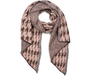 XXL-Schal STYLEBREAKER "Asymmetrischer Web Schal mit Pepita Hahnentritt Muster", Damen, rosa (rose, grau), Obermaterial: 80% Viskose CV. 20% Wolle WO., Modisch, Modetücher (55220149-0) rose, grau