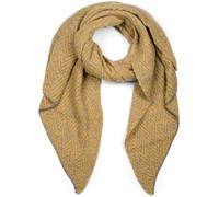 XXL-Schal STYLEBREAKER "Asymmetrischer Zacken Muster Web Schal", Damen, gelb (curry, grau), Obermaterial: 80% Viskose CV. 20% Wolle WO., Modisch, Modetücher (74980328-0) curry, grau