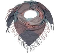 XXL-Schal STYLEBREAKER "XXL Deckenschal mit Karo Muster und Fransen", Damen, rosa (rose, mint, grau), Obermaterial: 100% Viskose CV., Modisch, Modetücher (78279560-0) rose, mint, grau
