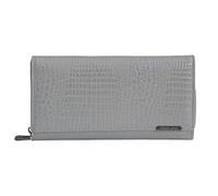 XXL Wallet von Jennifer Jones - sehr feine Lack Leder Börse Damengeldbörse Portemonnaie Geldbörse (Weiß Kroko Style) - präsentiert von ZMOKA®