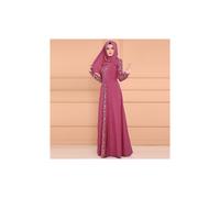 (XXXL,Pink)Muslim Abaya Turkey Islamic Arabic Hijab Dress Caftan Dubai Kaftan Moroccan Robe muslim Dress islamic wear for women Plus size