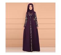 (XXXL,Purple)Muslim Abaya Turkey Islamic Arabic Hijab Dress Caftan Dubai Kaftan Moroccan Robe muslim Dress islamic wear for women Plus size