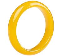 XYEJL Natürlich Jade Armband Gold Seidenjade Armreif Runder Armreif Im Chinesischen Stil Natürlichen Gelben Achat Jade Armreifen Mit Geschenkbox,62mm