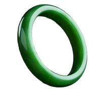 XYEJL Natürlicher Breiter Grünes Jadearmband Echte Natürliche Runde Smaragdgrüne Jade Armbänder Armreifen Für Frauen Geschenk,86~90mm