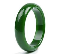 XYEJL Natürlicher Jadeit Jade Armreif,Handgeschnitzte Armreif Smaragd Armband,Klassischer grüner Jade Armreif für Damen,Mit Geschenkbox,66~70mm