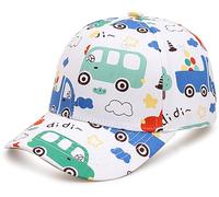XYIYI Kinder Weißes Auto Baseballmütze Baumwolle Sonnenhut Einstellbare Trucker Hüte Sport Visor Cap für 2-8 Jahre Jungen Mädchen