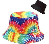XYIYI Tie Dye Mehrfarbig Reversibel Fischerhüte Anglerhut Sonnenhut Für Damen Mädchen