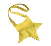 XYNM Crossbody Bag Damen Cute Star Shape Canvas Casual Portable Shoulder Tote Simple Pendler Messenger Handbag-gelb